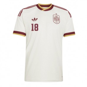 Spanien Martin Zubimendi #18 Udebanetrøje VM 2026 Kortærmet